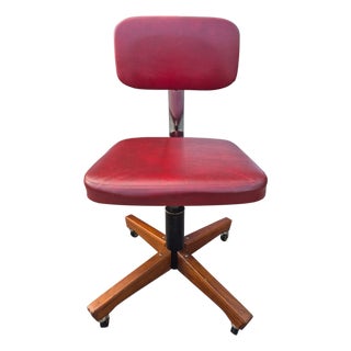 Mid-Century Modern Italian Swivel Office Chair by Anonima Castelli, 1950s For Sale