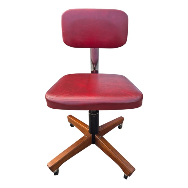 Mid-Century Modern Italian Swivel Office Chair by Anonima Castelli, 1950s For Sale