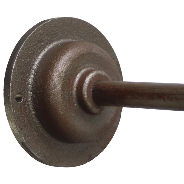 Vintage French Industrial Green Enamel Wall Light For Sale - Image 6 of 7