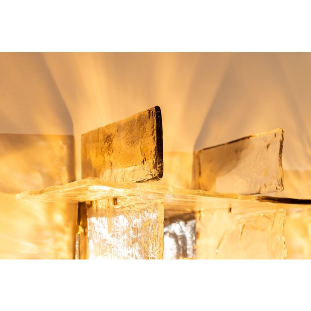 LP 256 Wall Lamps in Crystal and Tobacco by Carlo Nason for AV Mazzega, Italy, 1970s, Set of 4 For Sale - Image 10 of 17