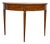 19th Century Italian Walnut Demi-Lune Table With Satinwood Inlay and Rear Drawer For Sale