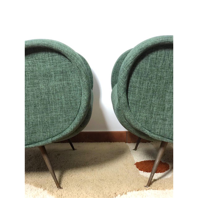 Pair of "senior" style armchairs, designed by marco zanuso in the 1950s. The armchairs are italian-made from the 1950s,...