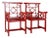 Pair of Early 21st Century Red Lacquered Chinoiserie Armchairs For Sale