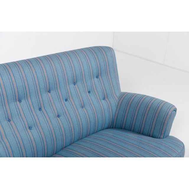 Carl Malmsten Swedish Modern Home Evening Sofa by Carl Malmsten & O.H. Sjögren, 1960s For Sale - Image 4 of 11