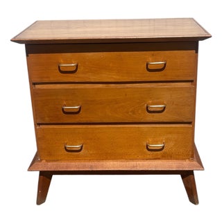 Oak Chest of Drawers with Splayed Legs, 1950 For Sale
