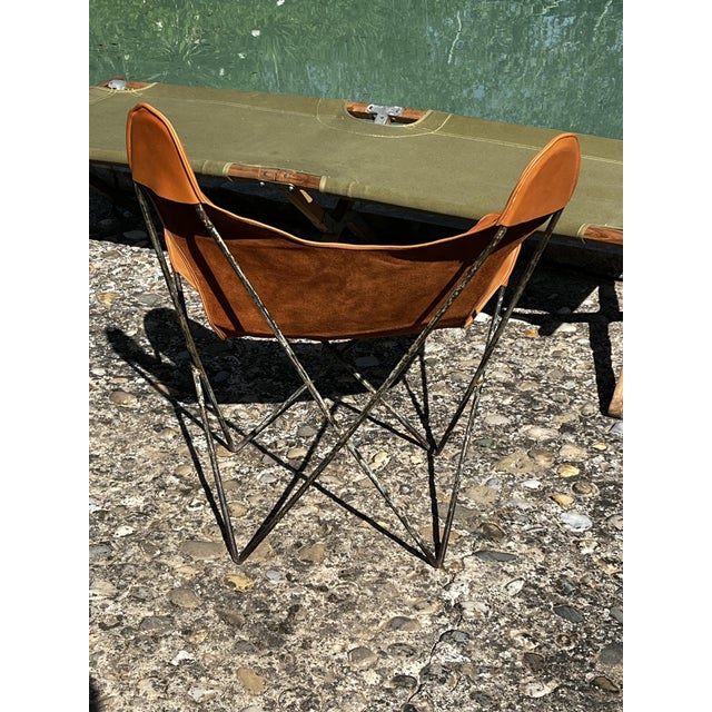 1950s Leather Butterfly Chair from Airborne, 1950s For Sale - Image 5 of 8
