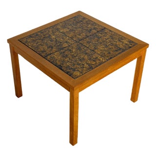 Oak Tile Top Coffee Table Danish Mid-Century Modern 1960s For Sale