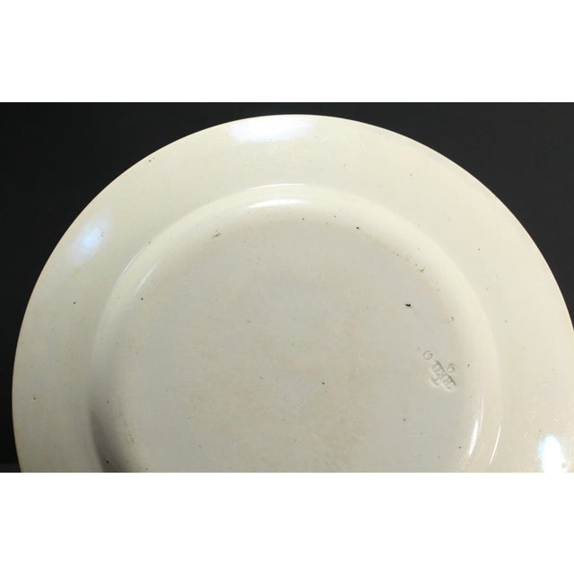 1830s Creil French Faience Polychrome Transfer Plate Two Women & Baby Girl For Sale - Image 9 of 11