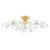 Traditional Mitzi Twiggy 3-Light Semi Flush Mount, Aged Brass/Textured White Combo For Sale - Image 3 of 3