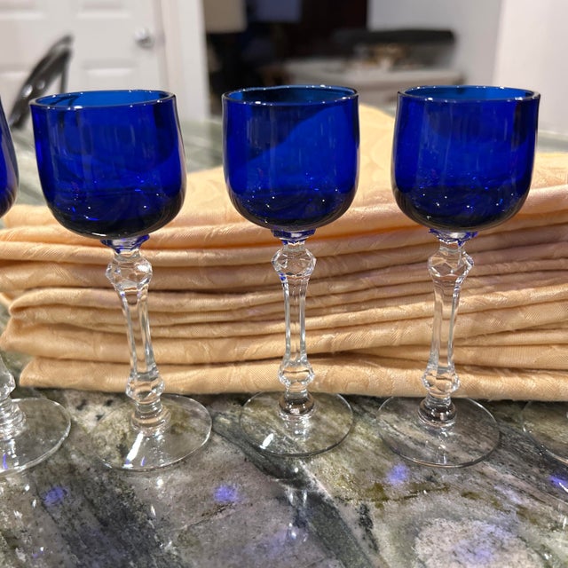 Very Rare Cordial Cobalt Collection This listing is for 7 Louie Glass Company Cobalt blue Cordials. They are simply...