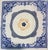 Late 20th Century Vintage Blue and White Hand Blocked Chinoiserie Hemstitched Linen Table Cloth For Sale - Image 5 of 10