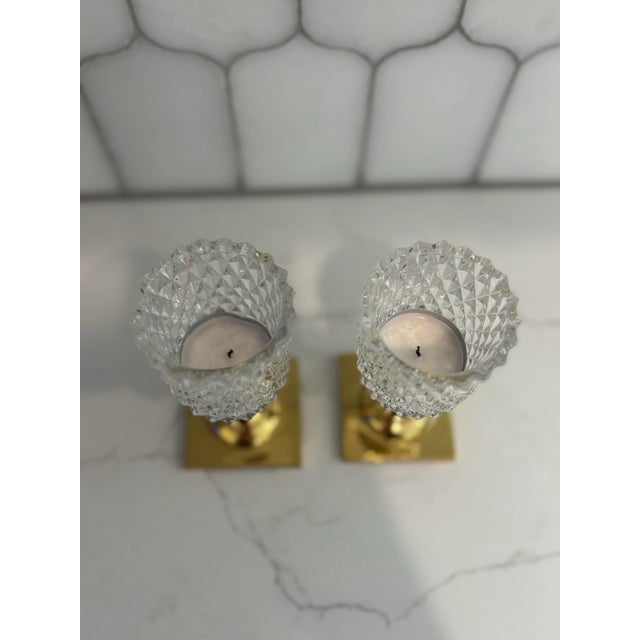 Late 20th Century Brass Candlestick Votives - A Pair For Sale - Image 4 of 10