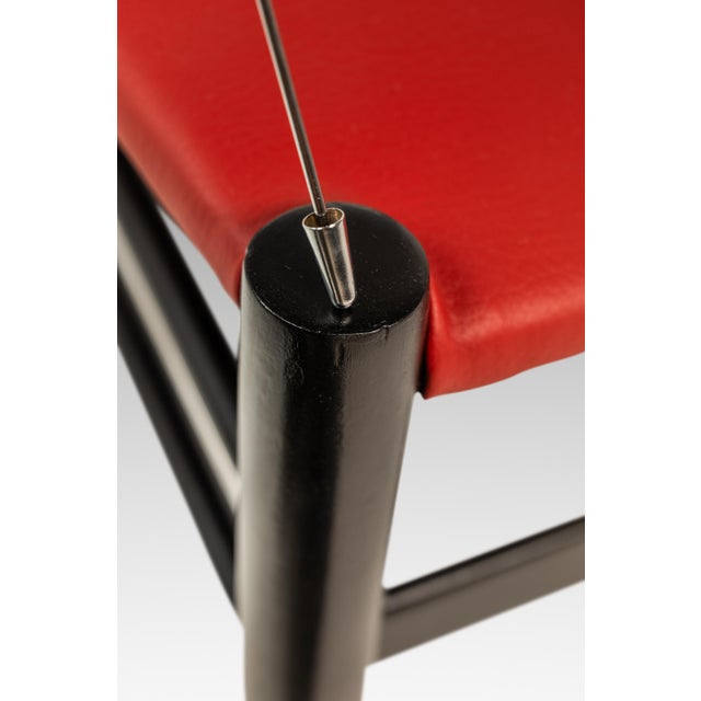 Set of Six (12 Available) Mid-Century Italian Modern Dining Chairs W/ New Vinyl Upholstery Designed After Gio Ponti, Italy, C. 1960's For Sale - Image 18 of 18