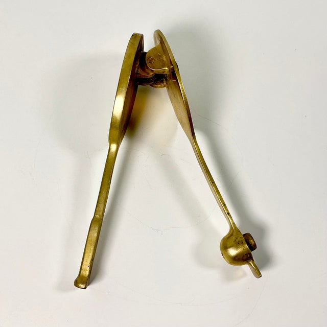 Mid-Century Americana Hollywood Regency Boho Chic Brass Tennis Racket Door Knocker For Sale - Image 10 of 11