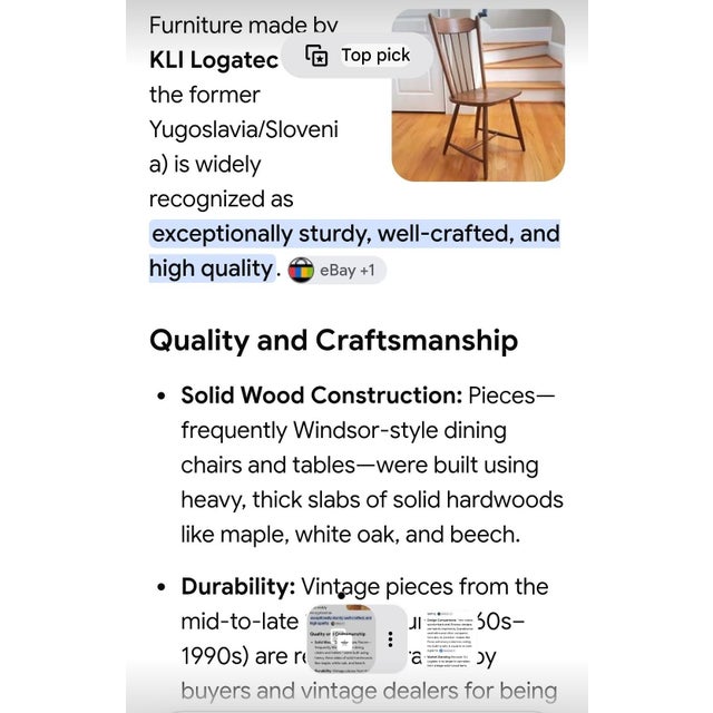 White Yugoslavian Dining Set For Sale - Image 8 of 8