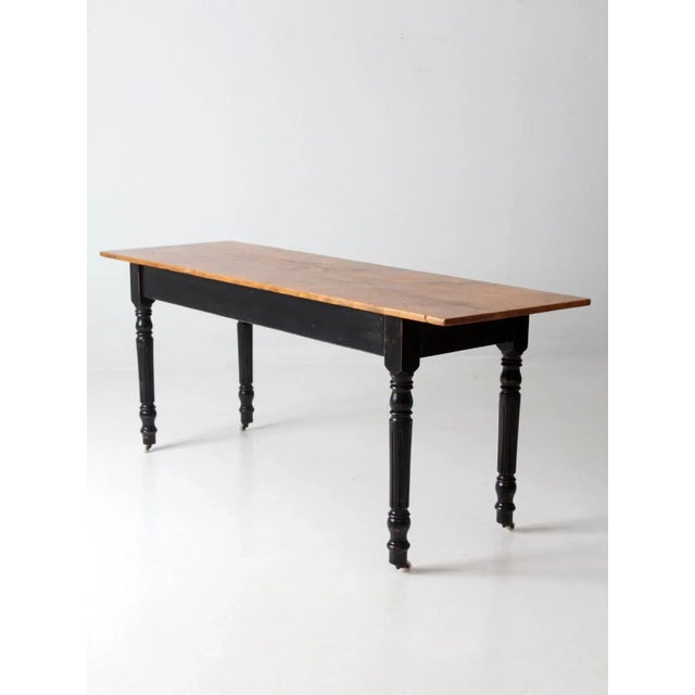 Vintage Farmhouse Dining Table For Sale - Image 10 of 11
