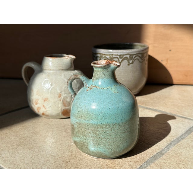 Studio Ceramics Glaze Art Vessels by Elly Kuch, Fredelsloh, Germany, 1970s, Set of 3 For Sale - Image 13 of 18