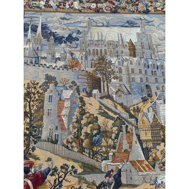 1980s Aubusson Style Jacquard Tapestry, 1980s For Sale - Image 5 of 18