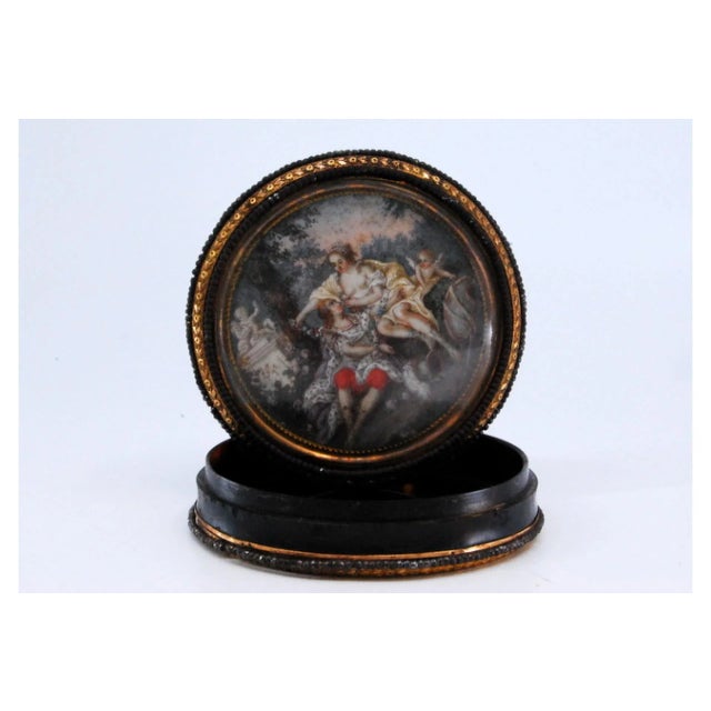 Tortoiseshell and Gold Jewelry Box For Sale - Image 6 of 10