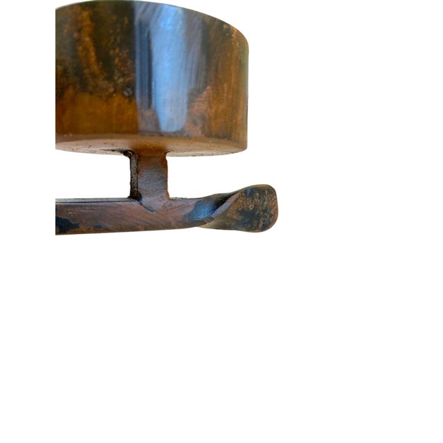 Late 20th Century Jan Barboglio Hand-Forged Iron Candelabra, 3-Foot Statement Candle Holder For Sale In San Francisco - Image 6 of 15