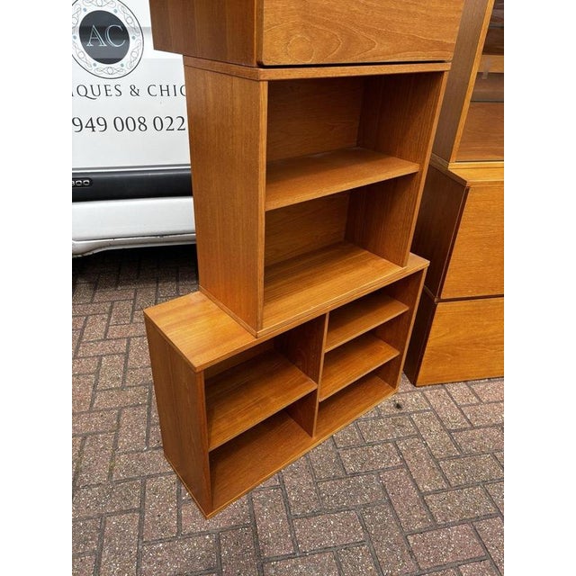 Mid-Century Modern Floating Display Cabinet with Shelves and Drawers, Set of 13 For Sale - Image 12 of 16