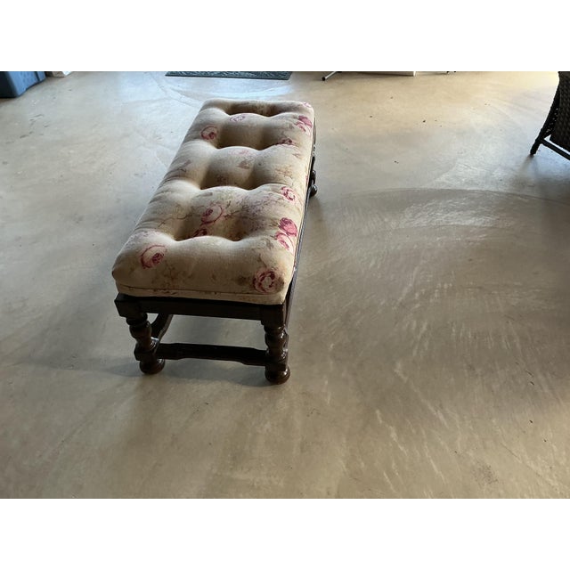 American 1980s Long Bench Attributed to Ethan Allen For Sale - Image 3 of 5