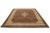 Mid-Century Modern Modern Revival Brown Handmade Medallion Floral Wool Rug For Sale - Image 3 of 8