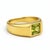 Modern Signet Ring With Peridot for Men Silver, Gold, Size 10 For Sale - Image 3 of 6