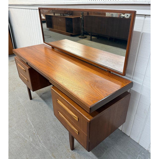 Mid-Century Modern Mid-Century Danish Modern G-Plan Teak Vanity For Sale - Image 3 of 13