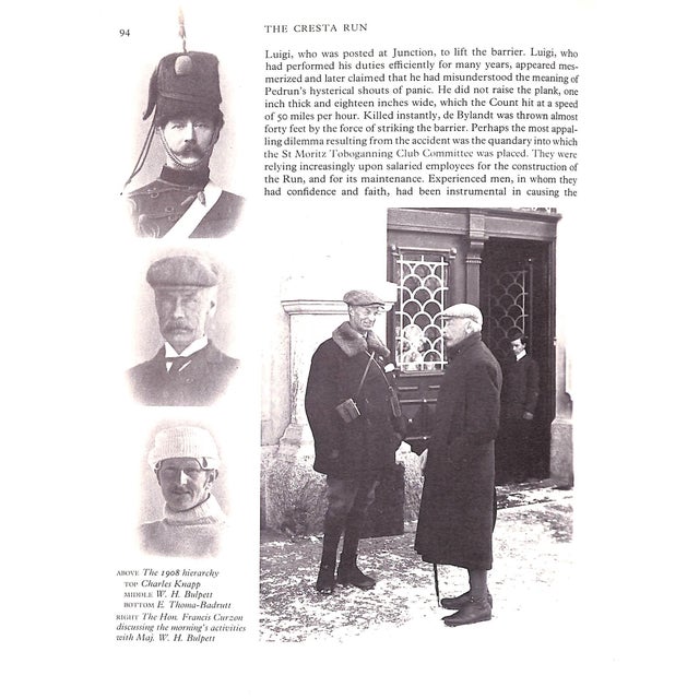 "The Cresta Run: History of the St Moritz Tobogganing Club" 1976 Seth-Smith, Michael (Signed) For Sale - Image 15 of 16