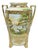 Antique Nippon Hand Painted Porcelain Twin Handled Vase W/ Swan & Lake Scene For Sale