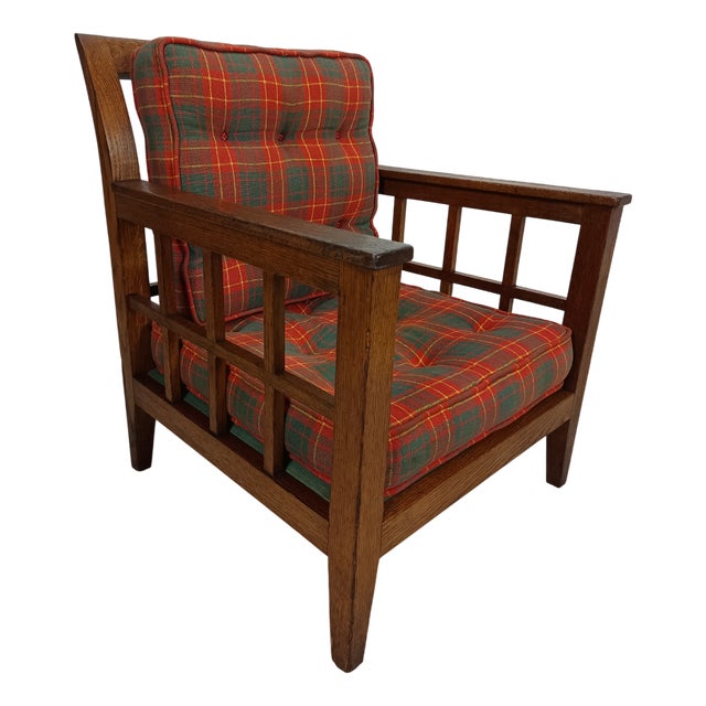 Vintage Oak Reconstruction Chair by René Gabriel, 1950s For Sale