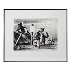 William Gropper Liberated Village C. 1940 Original Print