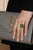 Bochic “Capri” Vintage Natural Diamond & Emerald Vintage Retro Ring Set In 18K For Sale - Image 10 of 10