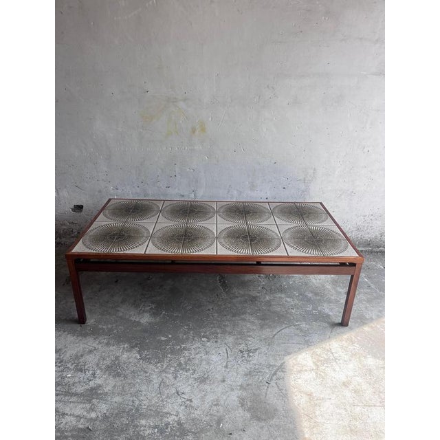 Danish Ceramic Tile Coffee Table, Denmark, 1970s For Sale - Image 4 of 11