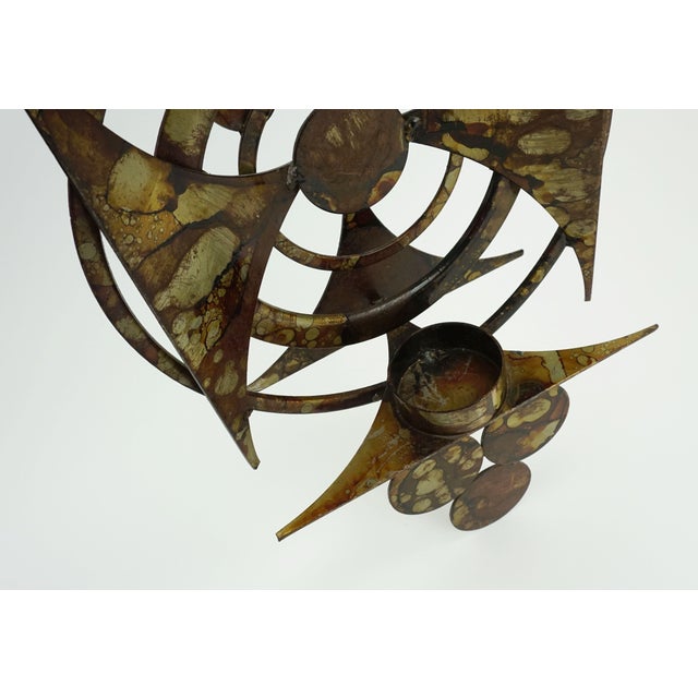Mid-Century Modern Brutalist Wall Candleholder in Iron from Henrik Horst, 1970s For Sale - Image 9 of 11