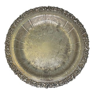 19th Century Barker Ellis Menorah Stamped Silver Plate Bowl For Sale