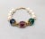 1990s Vintage Signed Napier Jewel-Tone Rhinestone & Faux-Pearl Beaded Bracelet, 1991 For Sale - Image 5 of 9