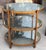 Modern Three Tier Mirrored Gilt Metal Side Table.
