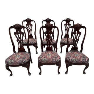 Henredon Mahogany Queen Anne Dining Chairs Set of 6 or 8 For Sale