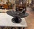 Decorate a back yard with this heavy antique birdbath. Crafted in France circa 1950, the dish built of iron, stands on a...