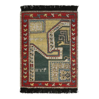 Rug & Kilim's Classic Oriental Rug with Emerald and Gold Geometric Tribal Patterns For Sale