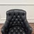 English Black Chesterfield Desk Chair For Sale - Image 5 of 8