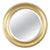 Mid-Century Golden Aluminum Round Mirror attributed to Sergio Mazza for Artemide, Italy, 1960s For Sale