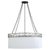 Oval Thomas Pheasant Baker Chandelier, Bronze Chain, Canopy, Italy, 52" to 70"h For Sale