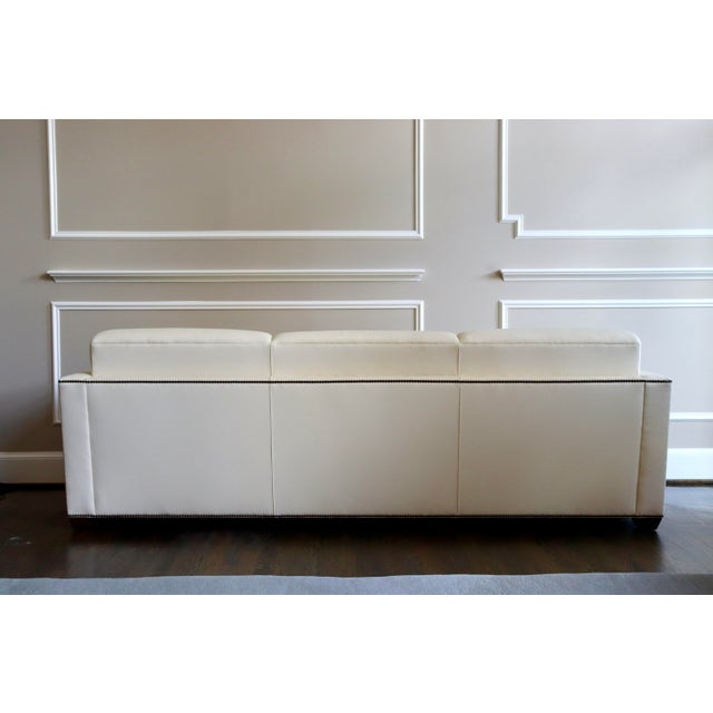 Baker Furniture Company Ivory Baker Sofa For Sale - Image 4 of 8