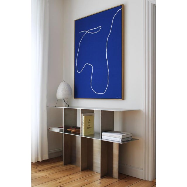 Soft Futurism Lamina Console in Aluminum by Filippo Andrighetto For Sale - Image 6 of 10