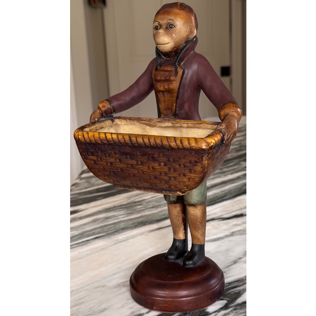 Brown Singerie Motif Planter / Cachepot For Sale - Image 8 of 15