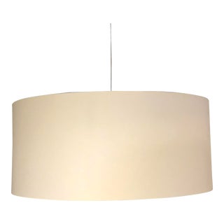 Crate & Barrel “Finley” White Linen Chandelier For Sale