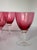 Mid-Century George Borgfeldt Lisa Pattern Cranberry Optic Water Goblets - Set of 8 For Sale In Seattle - Image 6 of 12